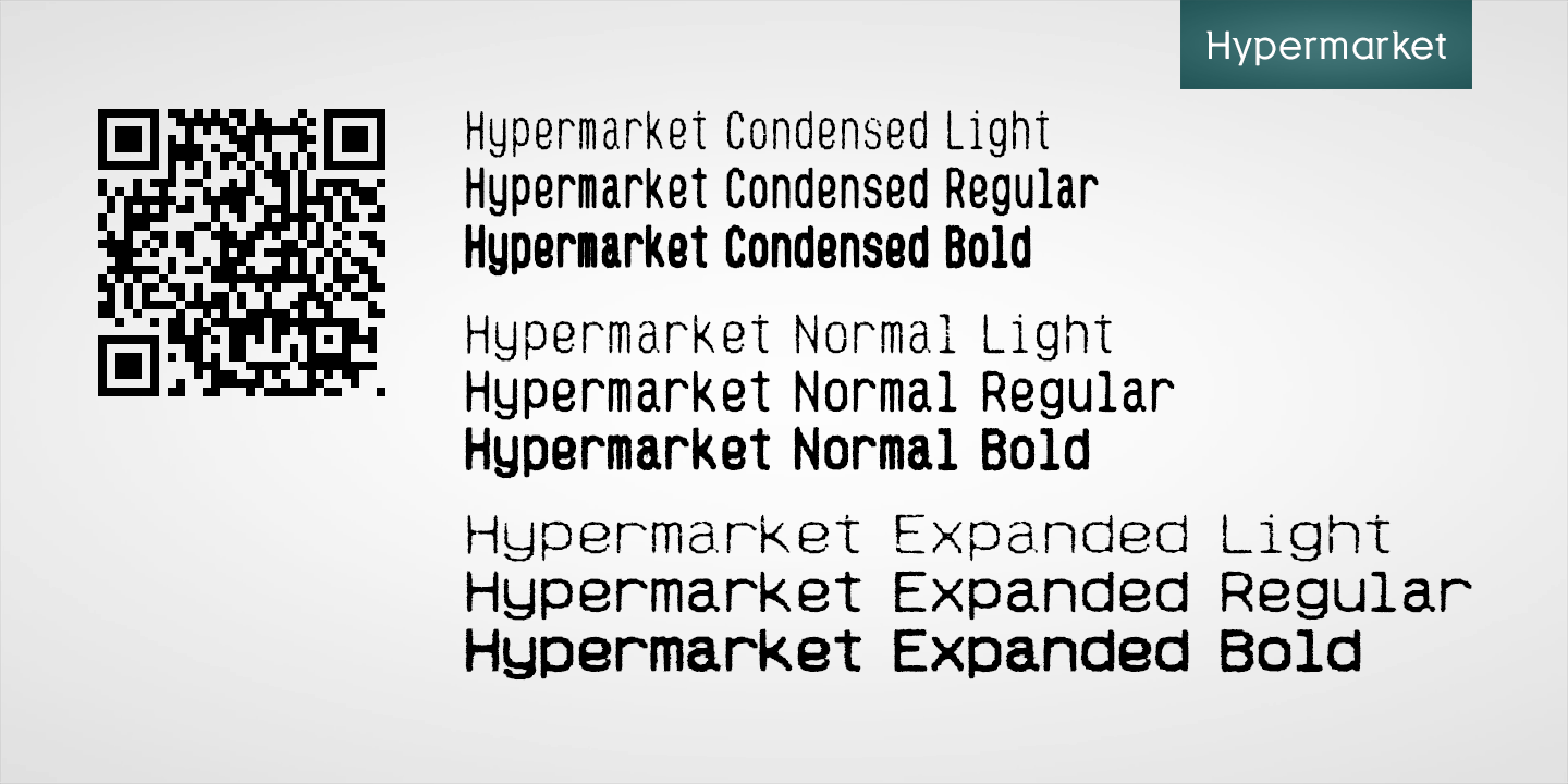 Beispiel einer Hypermarket Light-Schriftart